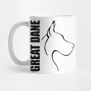 Great Dane profile dog lover Mug